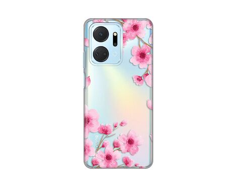 Silikonska futrola PRINT Skin - Huawei Honor X7a Rose flowers.