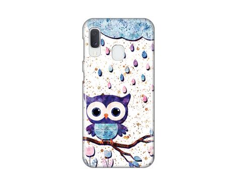 Silikonska futrola PRINT Skin - Samsung A202 Galaxy A20E Owl.