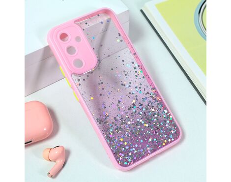 Futrola Frame Glitter - Samsung A546B Galaxy A54 5G roze.