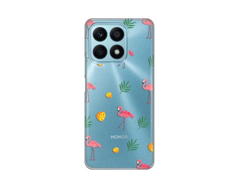 Silikonska futrola PRINT Skin - Huawei Honor X8a Flamingo.