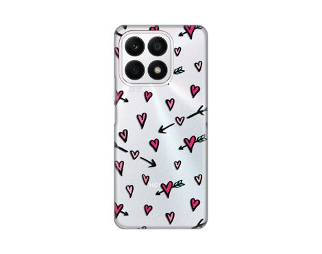 Silikonska futrola PRINT Skin - Huawei Honor X8a Heart Pattern.