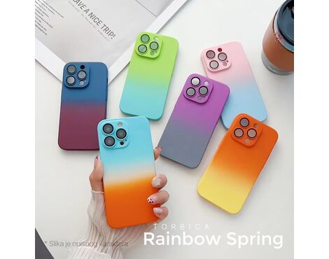 Futrola Rainbow Spring - iPhone 14 tamno plavo bordo.