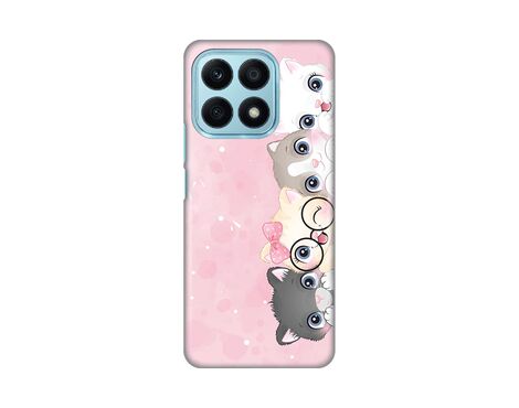 Silikonska futrola PRINT Skin - Huawei Honor X8a Pink cats.