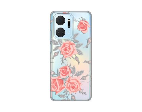 Silikonska futrola PRINT Skin - Huawei Honor X7a Elegant Roses.