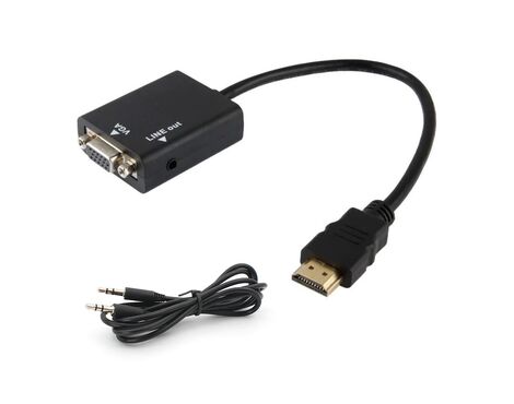 Adapter HDMI na VGA (Audio) crni.