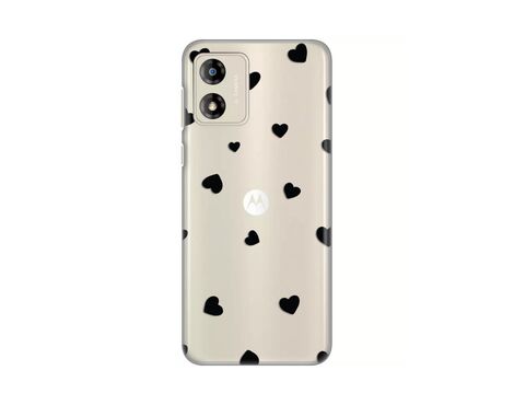 Silikonska futrola PRINT Skin - Motorola Moto E13 Hearts.