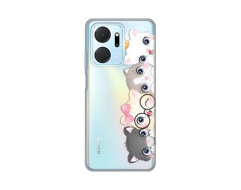 Silikonska futrola PRINT Skin - Huawei Honor X7a Cats.