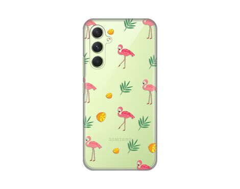 Silikonska futrola PRINT Skin - Samsung A546B Galaxy A54 5G Flamingos.