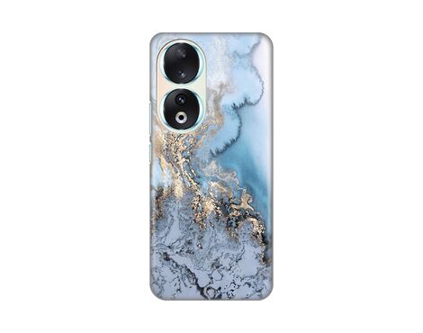 Silikonska futrola PRINT - Huawei Honor 90 Blue Gold Marble.