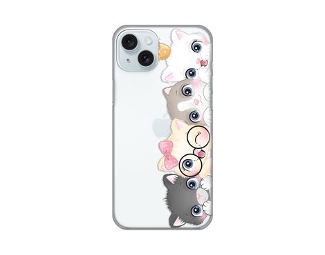 Silikonska futrola PRINT Skin - iPhone 15 Plus Cats.