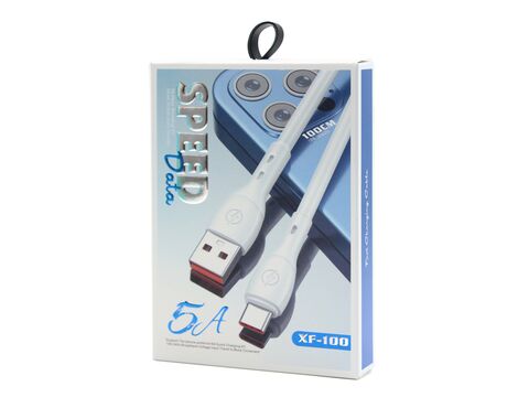 Data kabl micro USB XF-100 5A 1m beli.