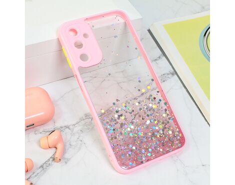 Futrola Frame Glitter - Samsung A245 Galaxy A24 4G roze.