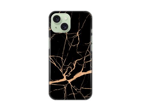 Silikonska futrola PRINT - iPhone 15 All black (crni).