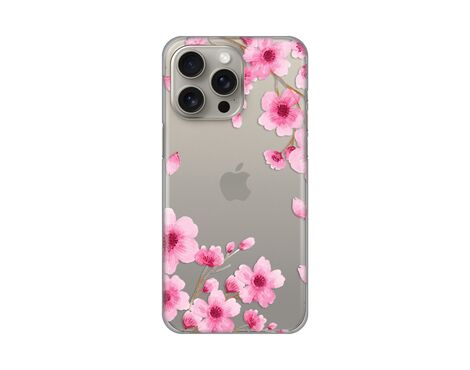 Silikonska futrola PRINT Skin - iPhone 15 Pro Max 6.7 Rose flowers.