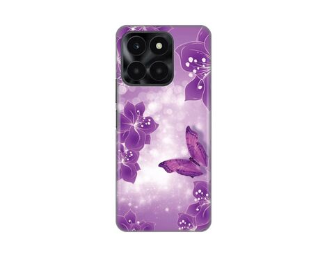 Silikonska futrola PRINT - Huawei Honor X6a Butterfly And Flowers.