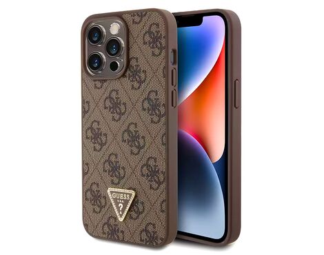 Futrola Guess Hc PU Leather 4G Triangle Strass - iPhone 15 Pro Max 6.7 braon (GUHCP15XP4TDPW).