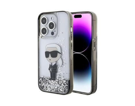 Futrola Karl Lagerfeld Hc Liquid Glitter Ikonik - iPhone 15 Pro 6.1 Transparent (KLHCP15LLKKNSK).