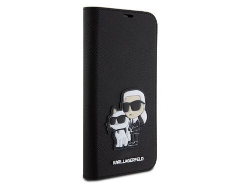 Futrola Karl Lagerfeld Saffiano BP Nft Karl&Choupette - iPhone 15 Pro Max 6.7 crna (KLBKP15XSANKCPK).