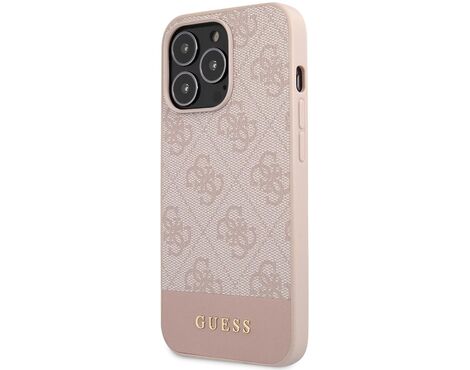 Futrola Guess Hc PC/TPU 4G Pu Bottom Stripe - iPhone 15 Pro 6.1 roze (GUHCP15LG4GLPI).