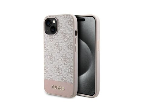 Futrola Guess Hc PC/TPU 4G Bottom Stripe - iPhone 15 roze (GUHCP15SG4GLPI).