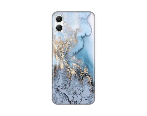 Silikonska futrola PRINT - Samsung A055 Galaxy A05 Blue Gold Marble.