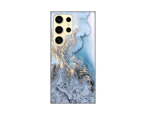 Silikonska futrola PRINT - Samsung S928B Galaxy S24 Ultra Blue Gold Marble.