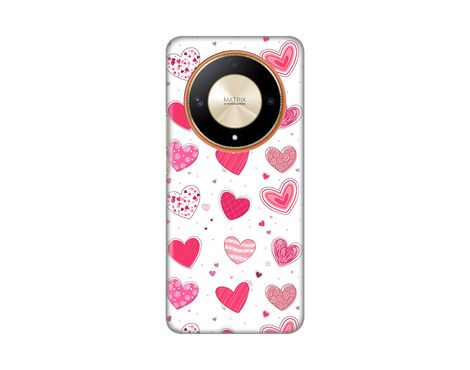 Silikonska futrola PRINT Skin - Huawei Honor Magic 6 lite Pink Hearts.