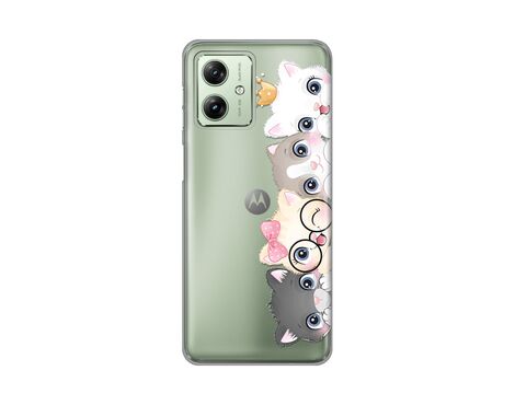 Silikonska futrola PRINT Skin - Motorola Moto G54 Cats.