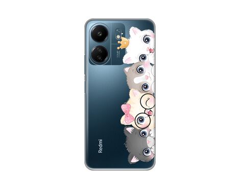 Silikonska futrola PRINT Skin - Xiaomi Redmi 13C Cats.