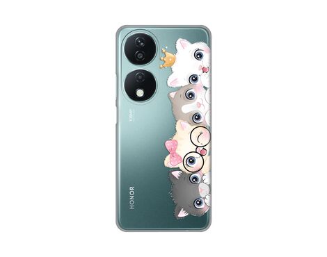 Silikonska futrola PRINT Skin - Huawei Honor X7b Cats.