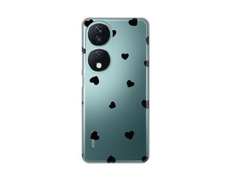 Silikonska futrola PRINT Skin - Huawei Honor X7b Hearts.