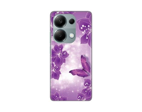 Silikonska futrola PRINT - Xiaomi Redmi Note 13 Pro 4G Butterfly And Flowers.