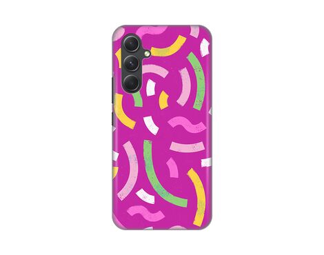 Silikonska futrola PRINT - Samsung A546B Galaxy A54 5G Happy Lines pink.