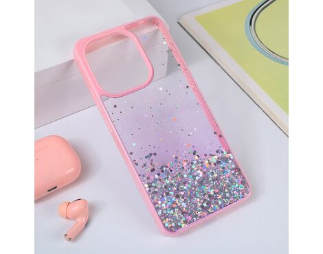 Futrola Frame Glitter - Xiaomi Redmi Note 13 4G roze.