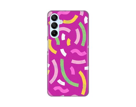 Silikonska futrola PRINT - Samsung A156 Galaxy A15 5G Happy Lines pink.