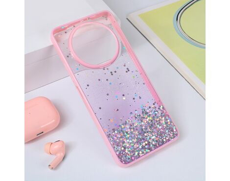 Futrola Frame Glitter - Xiaomi Redmi A3 roze.