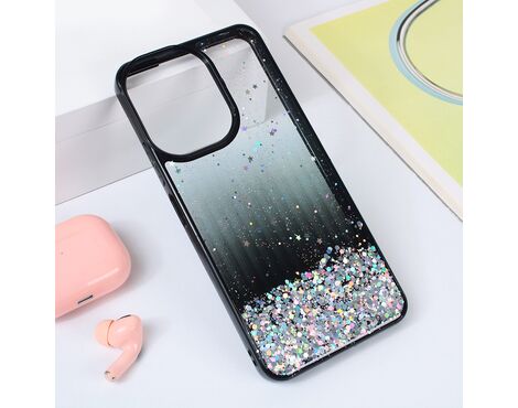 Futrola Frame Glitter - Xiaomi Redmi 13C crna.