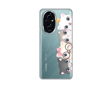 Silikonska futrola PRINT Skin - Huawei Honor 200 Cats.