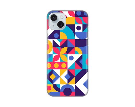 Silikonska futrola PRINT Skin - iPhone 15 Plus Colorful Mosaic.