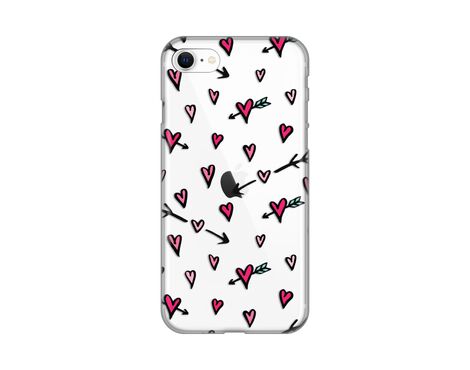 Silikonska futrola PRINT Skin - iPhone 7/8/SE (2020)/SE (2022) Heart Pattern.