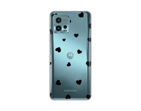 Silikonska futrola PRINT Skin - Motorola Moto G72 Hearts.