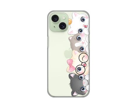 Silikonska futrola PRINT Skin - iPhone 15 Cats.