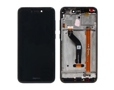 LCD displej (ekran) - Huawei Honor 8 Lite + touchscreen + frame black (crni).