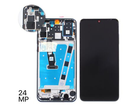 LCD displej (ekran) - Huawei P30 Lite + touchscreen + frame black (crni) (Version 24MP).