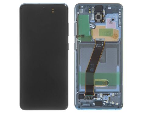 LCD displej (ekran) - Samsung G980/Galaxy S20 + touch sreen + frame Blue Service Pack ORG/GH82-22131D.