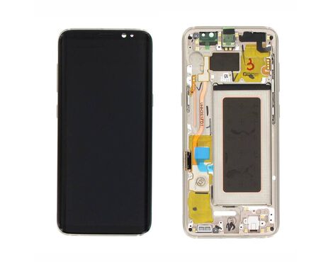 LCD displej (ekran) - Samsung G950/Galaxy S8 + touchscreen + frame Gold Service Pack ORG/GH97-20457F.