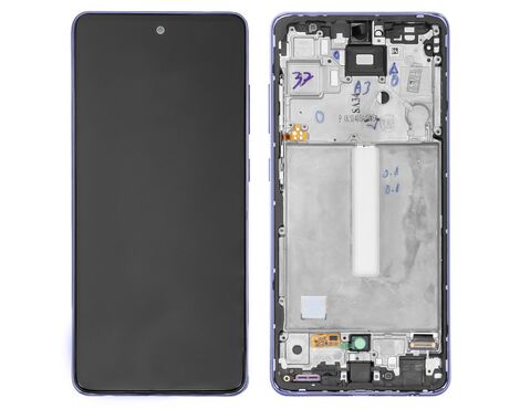 LCD displej (ekran) - Samsung A525/Galaxy A52 2021 + touchscreen + frame Violet Service Pack ORG/GH82-25524C.