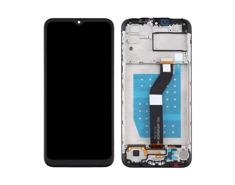 LCD displej (ekran) - Motorola Moto G8 Power Lite + touchscreen + frame black (crni) CHO.