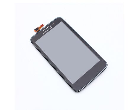 LCD displej (ekran) - Alcatel OT Scrub Easy/8000D+touch screen+frame crni SPO SH.