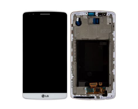 LCD displej (ekran) - LG G3 S/D725+touchscreen beli+frame.